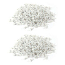 600 Pieces CE-1 Borne de Connexion Connecteurs de Fils A Extremite Fermee Capsules A Sertir de Calibre 22-18 - Blanc