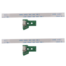 2X Für  Ps4 Controller Usb Ladeanschluss Sockelplatine Jds-055 5. V5 12-Pin-Kabel