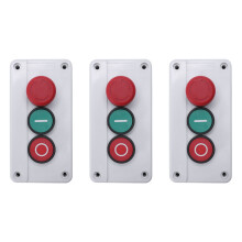3X NC Emergency Stop NO Red Green Momentary Push Button Station 600V 10A