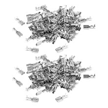 200pc 6.3mm Uninsulated Female Spade Push Crimp Terminal Non Insulated 2.5mm²