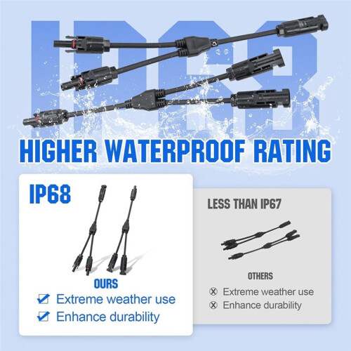 4 Pair Solar Connectors 30A Y Branch Parallel PV Adapter Cable Wire Plug Tool Kit for Solar Panel(M/FF+F/mm) 2