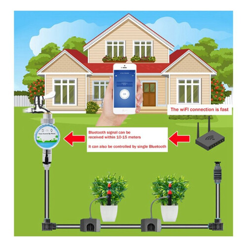 WiFi Wireless Garden Water Timer  Phone Remote Controller Home Serra Kit Automatico per Irrigazione Esterna 2