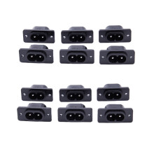 12 x AC 250V 2.5A IEC320 C7 Socket Solder Cup Pins Power Connector