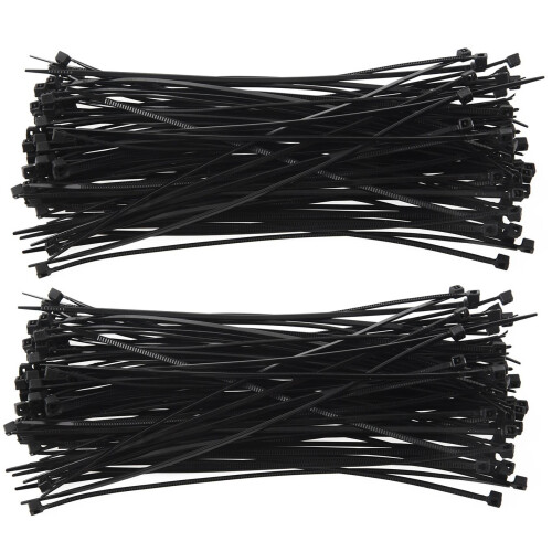 200 Pcs 150 X 1.8mm Electrical Cable Tie Wrap Nylon Fastening Black