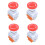 4X Red Mushroom Cap 1NO 1NC DPST Emergency Stop Push Button  AC 660V 10A 1