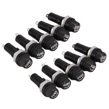 10 Pz. Portafusibile per Montaggio A Pannello Ca 125 V 15 A 6 X 30 mm