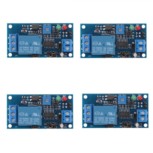 4X 12V  Delay Relay Delay Turn  / Delay Turn Off  Module with Timer