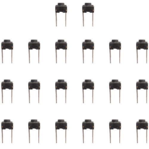 40 Pcs 6X6X5mm Momentary Tactile Tact Push Button  2 Pin DIP Through Hole 1