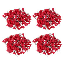 400 Pcs 4mm Fork AWG 22-16 Pre Insulated Terminal Cable Lug