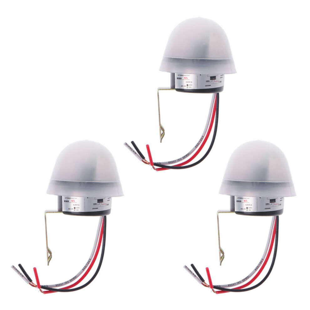 3X Automatic Auto Off Photocell Street Lamp C Ac220v 50-60Hz 10A Photo Control Photoswitch Sensor Light 4713328552835