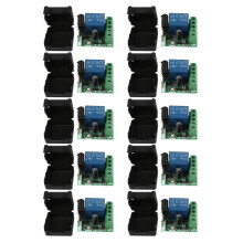 10X 12V 1CH 433MHz Universal Wireless Remote Control RF Relay Receiver 433 MHz Transmitter Button Module DIY