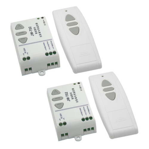 2X JW-T02 AC 220V Motor Wireless Remote Control   Down Stop Tubular Motor Controller Forward Reverse RX Latched