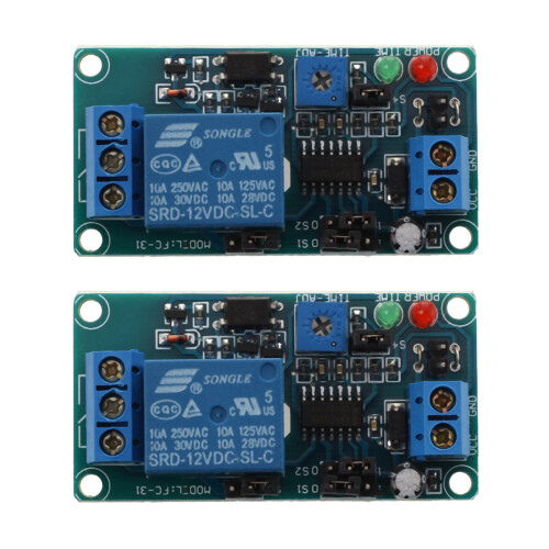 2X SRD-12VDC-SL-C NC Timer with 12V  Timing Control