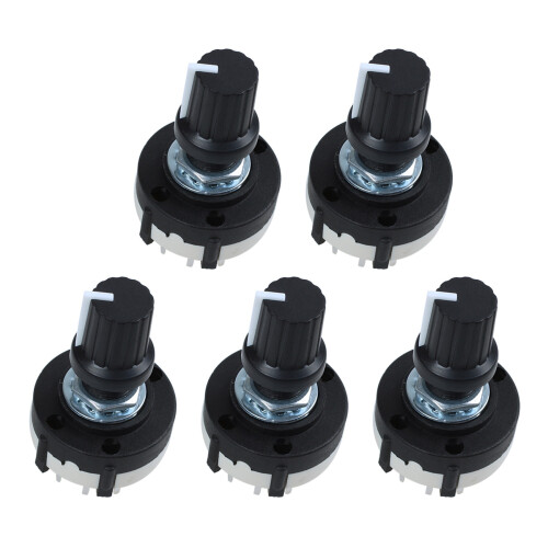5X 3P4T 3 Pole 4 Position Single Wafer Band Selector Rotary  W Knob