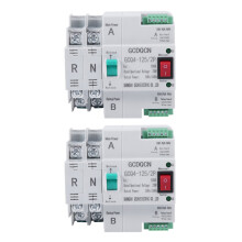 2X Dual-Power Automatic Transfer 2P 100A Household 35mm Rail Installation