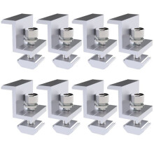 Pack of 8 Solar Module Brackets, Solar Panel Holder, End Clamp, Adjustable, Fixing Solar Module Holder (35 mm)
