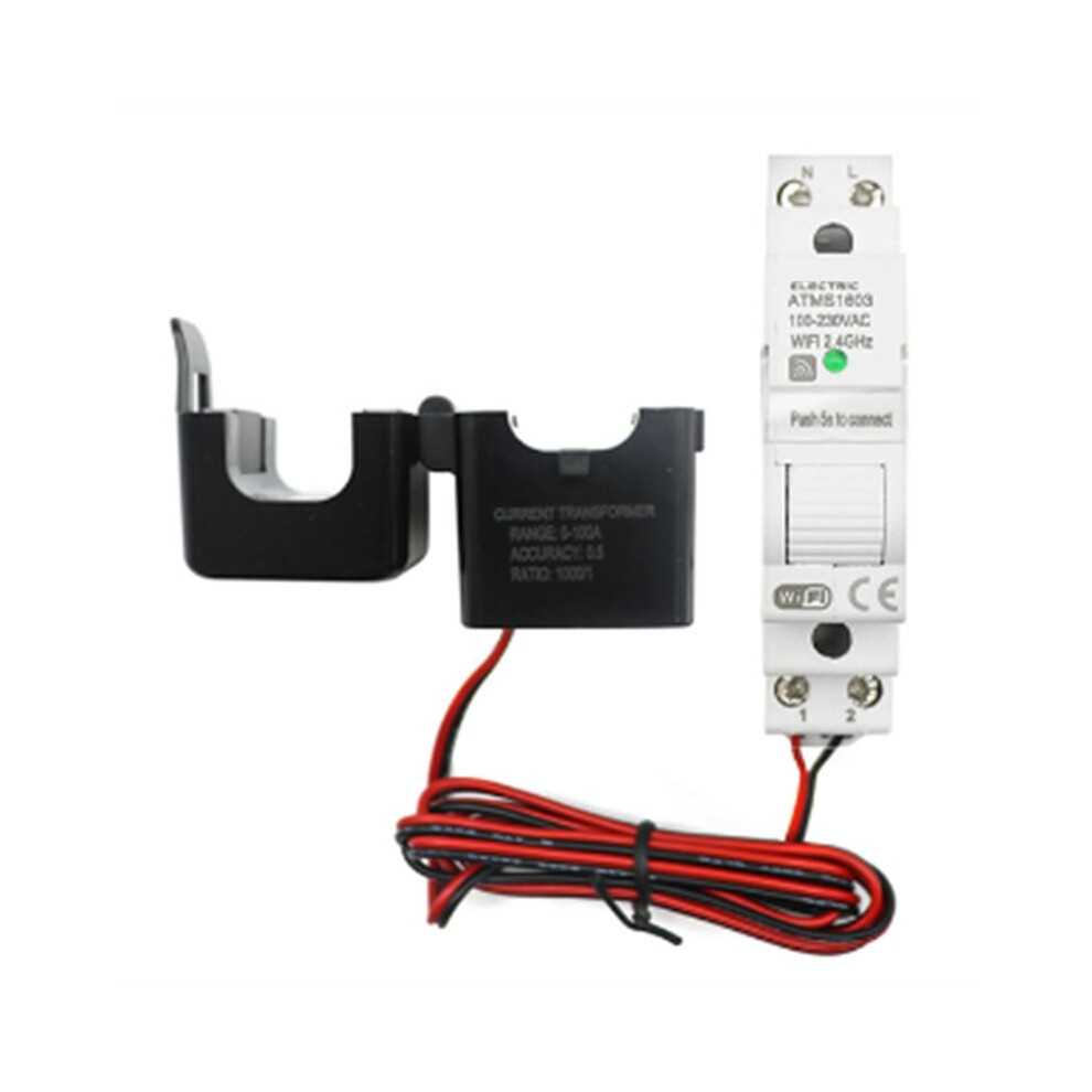 Tuya Wifi Electricity Kwh Meter Din Rail Single Phase Ac 110V 230V Ct Ac Meter App Real Monitor(63A) 6033488589013