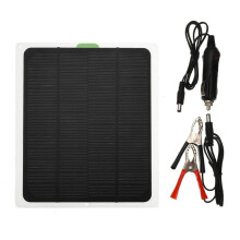 20W Solar Panel 12V/5V USB2.0 Solar Car Charger Outdoor Portable Monocrystalline Silicon Flexible Solar Panel