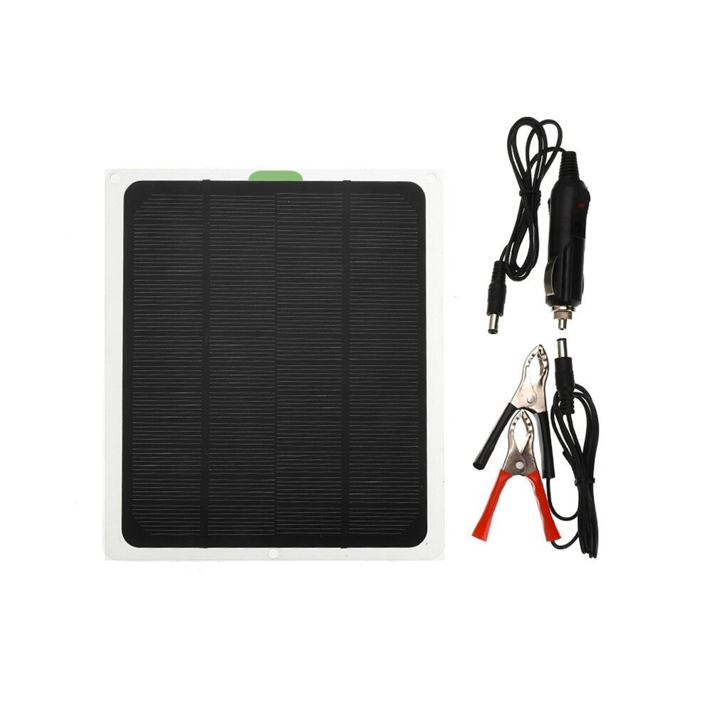 20W Solar Panel 12V/5V Usb2.0 Solar Car Charger Outdoor Portable Monocrystalline Silicon Flexible Solar Panel 4713755169286