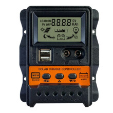 30A ContrôLeur de Charge Solaire 12V24V Panneau Solaire ContrôLeur de Batterie RéGulateur Auto 2 USB Affichage LCD DéChargeur de Charge