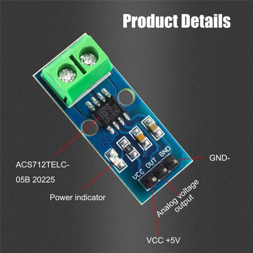 10PCS 5A Range Current Sensor ACS712 Module AC/ Power Sensor Board (5A) 1