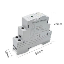 ATMS1603 Tuya Single Phase WiFi Meter 100-230V Din Rail Precisely Measuring Voltmeter Ammeter Power