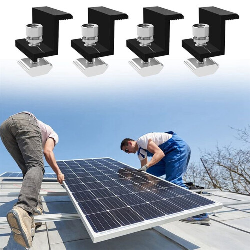12 Pack Solar Module Holder End Clamp, End Clamp for Mounting Solar Panel, Side Clamp for PV Solar Module Fixings 30Mm 2