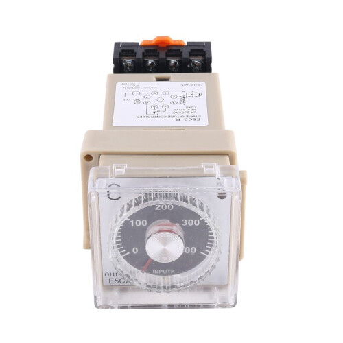 1 ST E5C2 Styrskena Typ Temperaturregulator 220V 0~399 Digital Display Pointer Control (B) 1