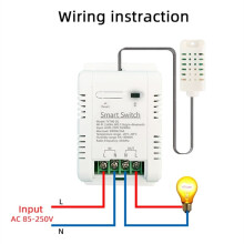 WiFi TH-16 Tuya Wireless Control with Power Consumption Monitoring Temperature and Humidity Thermostat for Alexa