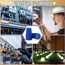 100Pcs Waterproof Wire Electrical Connectors Outdoor Splice Terminal Electrical Connectors 22AWG-12AWG