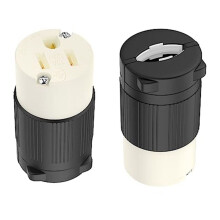 Paquete de 2 ReceptáCulos de Conector de Cable NEMA 5-15R Enchufe Hembra Salida de Cable de Repuesto 15 Amp 125 V 2 Polos 3 Cables