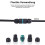 Cable Joint Waterproof Grounding Cable Connection Sleeve 3-Core Cable Connection Suitable for 5-9mm Wire Diameter 2