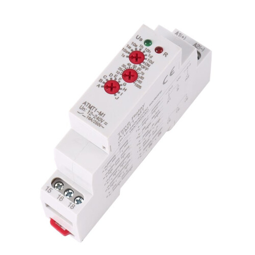 12-240VAC/ Din Rail Type  Delay Relay 16A/250VAC Multifunction Timer Relay with 10 Function Choices, ATMT1-M1 2