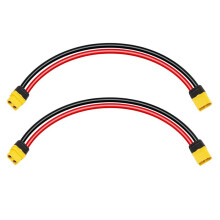 2PCS XT60 Extension Cable 12AWG 1FT XT60 to XT60 Cable with Male to Female Connector for Solar Panel RC Battery
