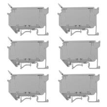 UK5-HESI UK5RD avec Base de Terminal de Fusible sur Rail DIN LED, Clip à Vis Du Bornier de DéConnexion (Paquet de 6 PièCes, Gris)