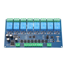 Modbus-Rtu Module de Relais à 8 Canaux Modbus RTU 8 EntréEs de Commutateur Communication RS485 TTL