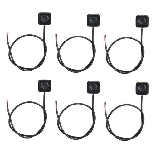 6Pc Momentary  Momentary Push Button  Off  12V 24V Surface Mount  Button  Durable Easy Install