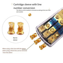 4 Way ANL Fuse Holder, Copper 0/2/4 Gauge to 4/6/8 Gauge 60 Amp Fuse Distribution Block for Car Audio Amplifier