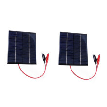2PCS 12V 2W Solar Panels High Folding Solar Panel Charger Rechargeable Battery Solar Panel Charger with Clip Wire