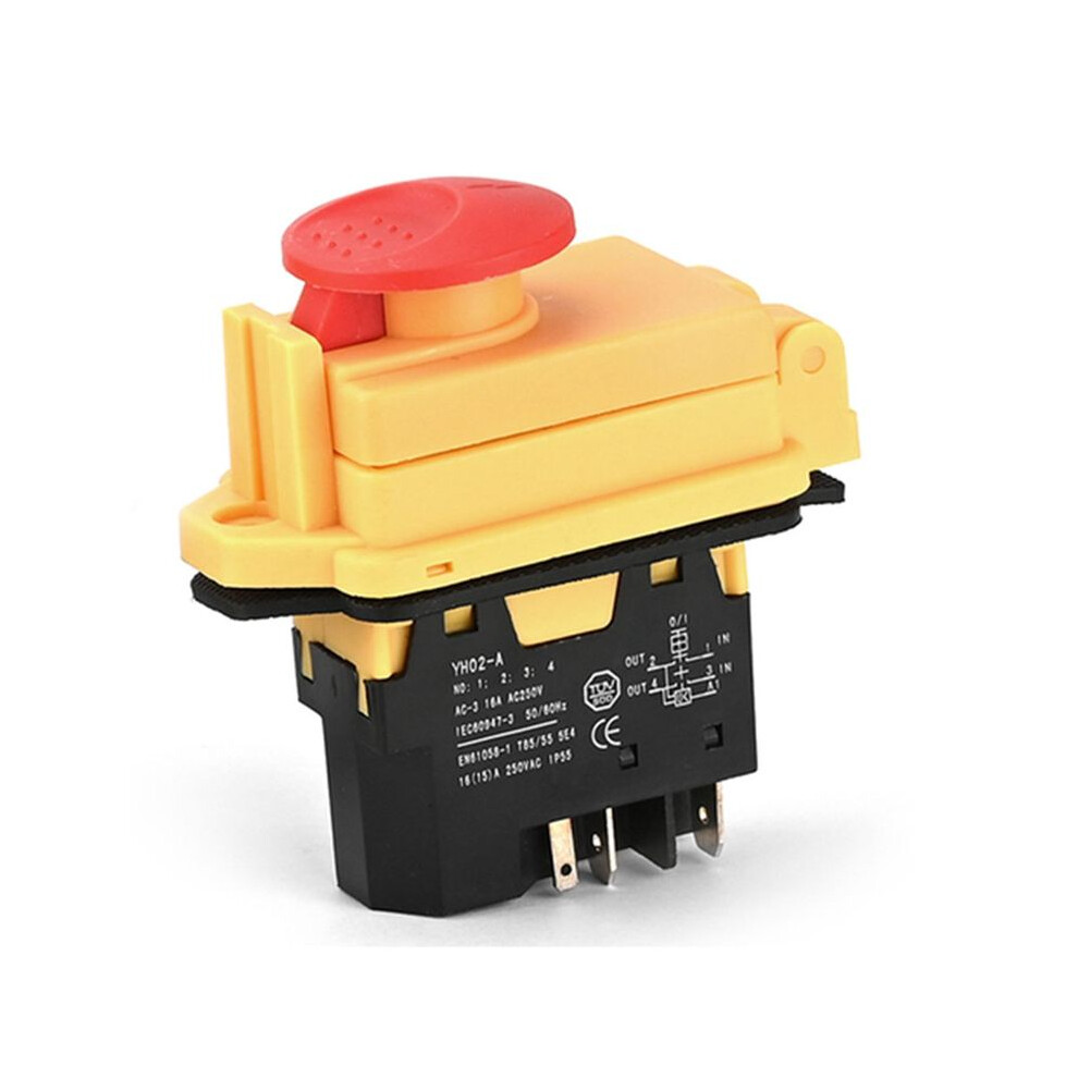 Yh02-A Electromagnetic 250V 16A 5Pin Start Push Button For Machine Tool Equipment Waterproof 6032940051129