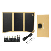 30 W 18 V Dobrável Painel Solar Tipo-C Usb Carregador Fotovoltaico Ao Ar Livre Telefone Móvel Carregamento Rápido Banco de Energia Móvel-Cáqui