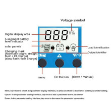 100A MPPT Solarladeregler Dual USB LCD Display 12V/24V Auto Solarzellen Panel Ladegerät Regler mit Last