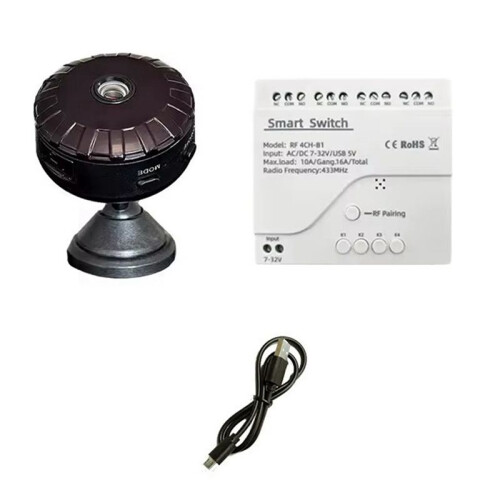 EWelink  RF  4CH Inching/Self-Locking Controller 433MHZ Remote Controlled Camera Real  Monitoring