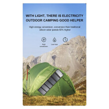 60W 18V Folding Solar Panel Charger Power Generator for Outdoor Camping Hiking Accessories Emergency Power Supply-Khaki