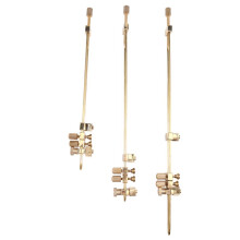 3 Peças Grampos para Reparo Rachaduras em Latão para Violino, Ferramentas para Fabricação Luthier, Grampo Costura Intermediária Tipo Tira, Clipe