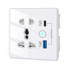 Tuya WiFi  Socket UK US EU Universal Plug USB 3.0 Type-C Port Outlet  Home Tuya App Works with  Home,A