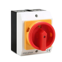 Main 4-Pin Rotary Off ,Circuit Breaker 16A Repair with Housing Separation of Power Supply