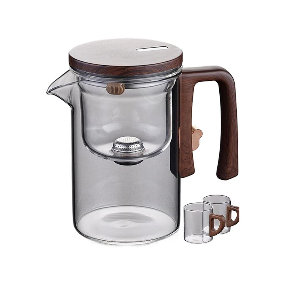 Water Separation Inner Container Teapot One Click Magnetic Tea Separation Filtration Glasstea Pot Wood Handle Tea 4712586069673