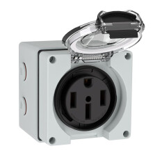 50Amp Power Outlet Box,125/250Volt NEMA 14-50R Receptacle Outdoor Dustproof and for Electric Vehicles