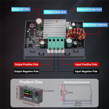 Instelbare Spanningsregelaar - Kleuren LCD-Scherm Buck-Converter 6-36V Naar 0,5-36V 4,5A 40W voor RV-Zonnepanelen